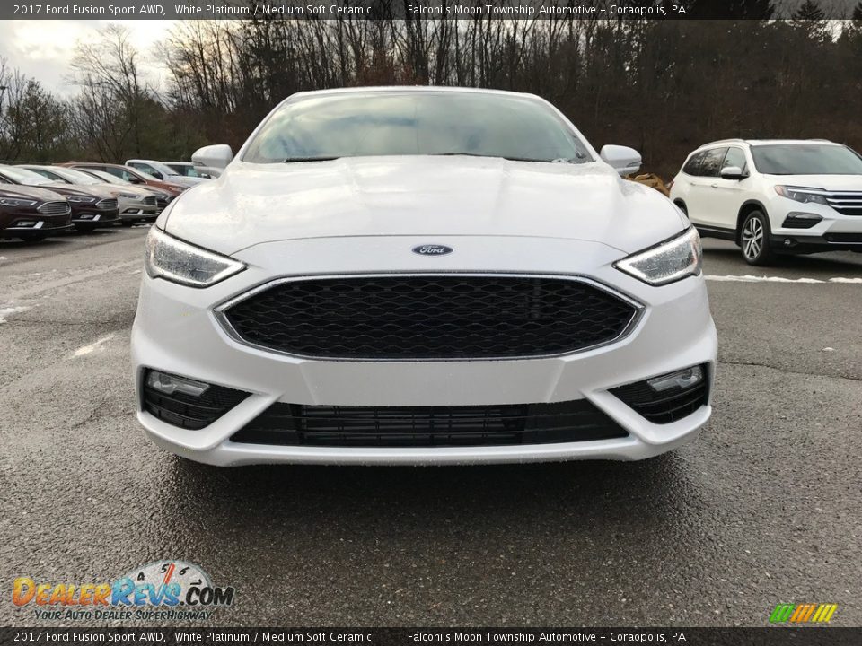 2017 Ford Fusion Sport AWD White Platinum / Medium Soft Ceramic Photo #2