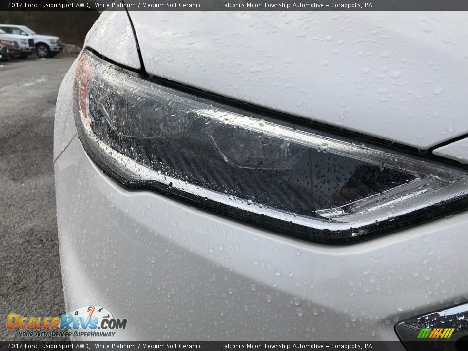 2017 Ford Fusion Sport AWD White Platinum / Medium Soft Ceramic Photo #3