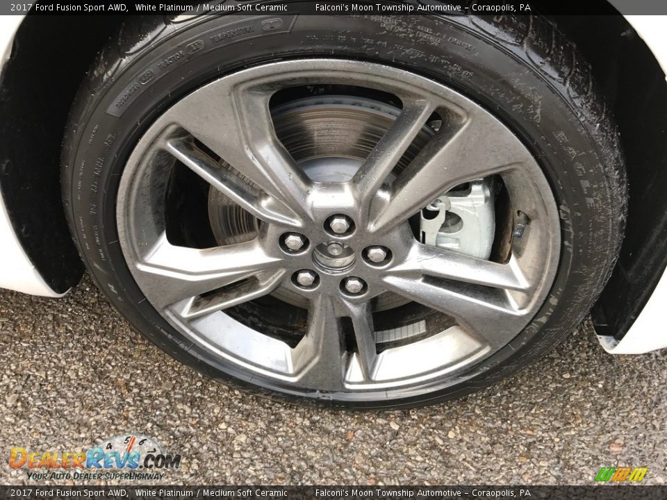 2017 Ford Fusion Sport AWD White Platinum / Medium Soft Ceramic Photo #5