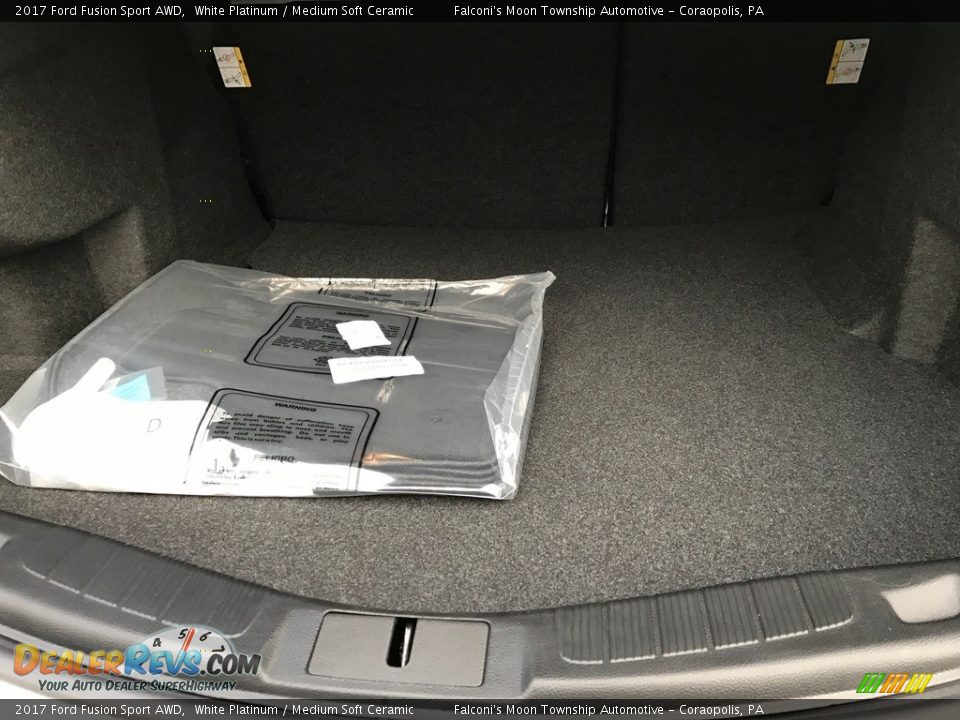 2017 Ford Fusion Sport AWD White Platinum / Medium Soft Ceramic Photo #9