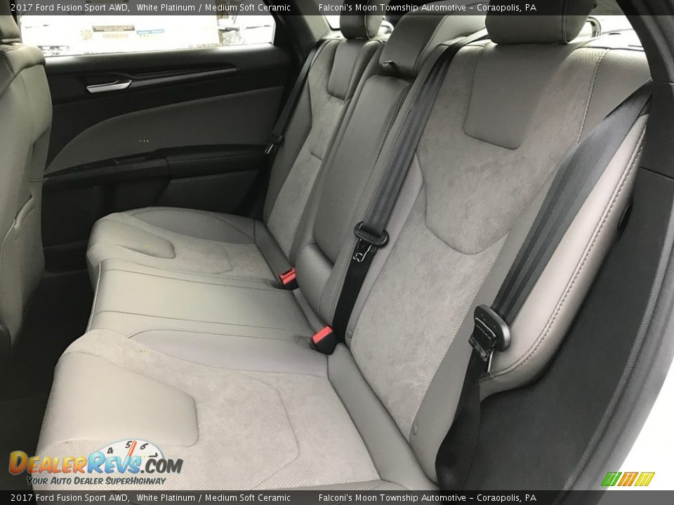 2017 Ford Fusion Sport AWD White Platinum / Medium Soft Ceramic Photo #10