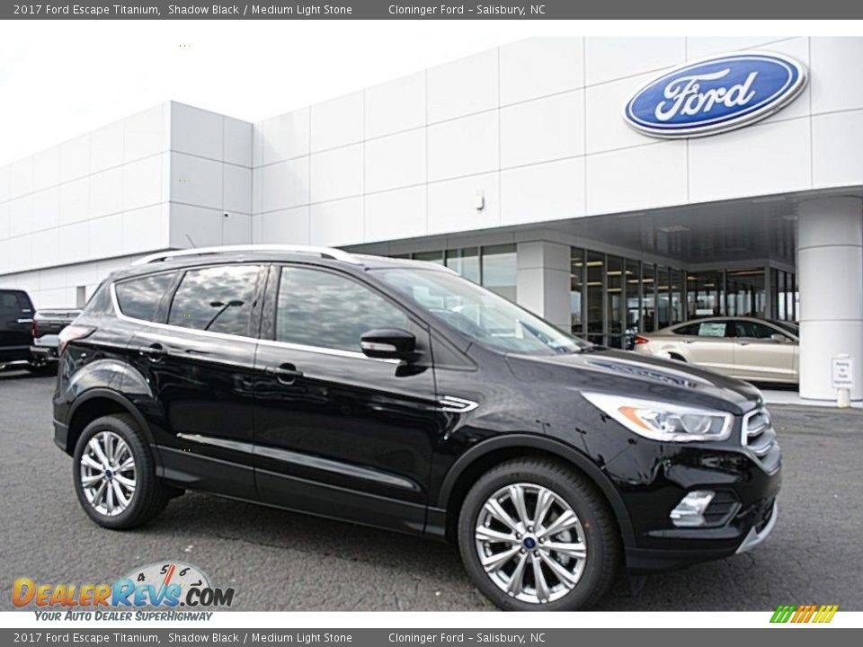2017 Ford Escape Titanium Shadow Black / Medium Light Stone Photo #1