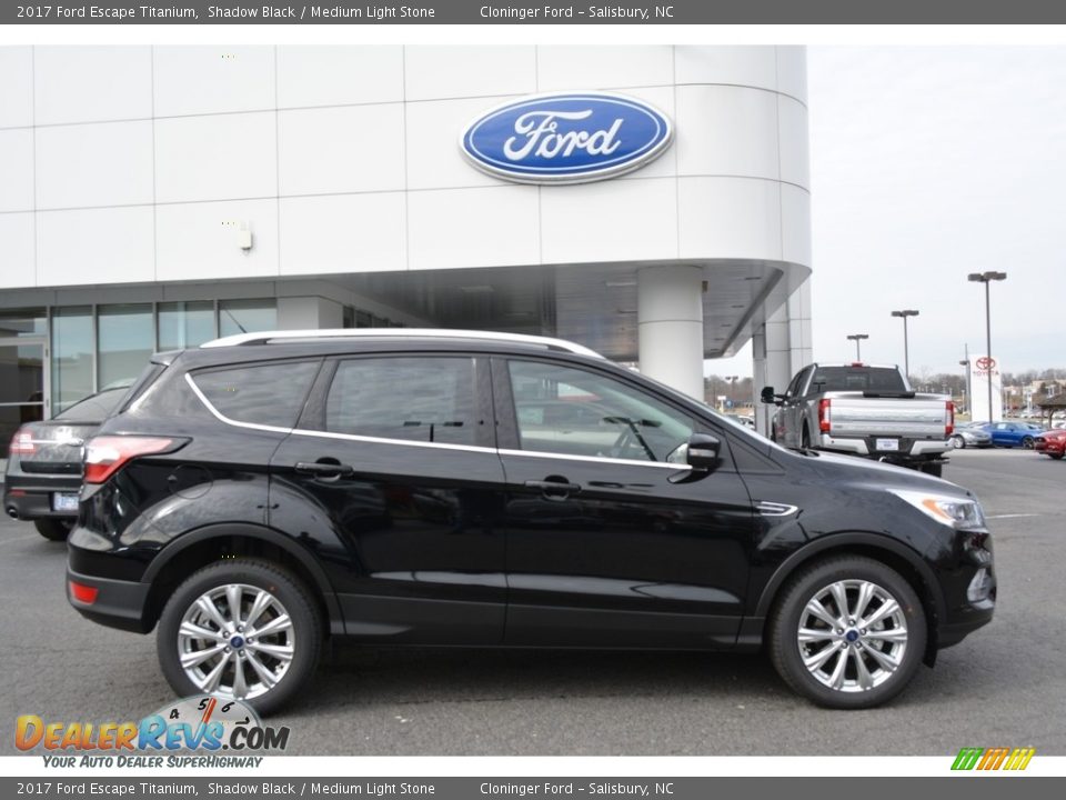 2017 Ford Escape Titanium Shadow Black / Medium Light Stone Photo #2