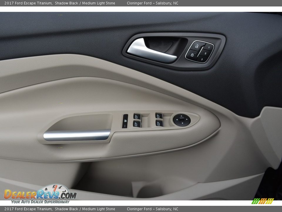2017 Ford Escape Titanium Shadow Black / Medium Light Stone Photo #5
