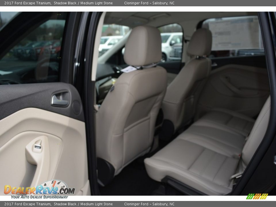 2017 Ford Escape Titanium Shadow Black / Medium Light Stone Photo #8