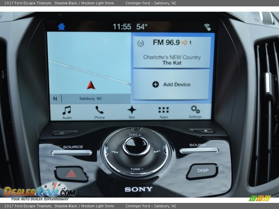 2017 Ford Escape Titanium Shadow Black / Medium Light Stone Photo #11