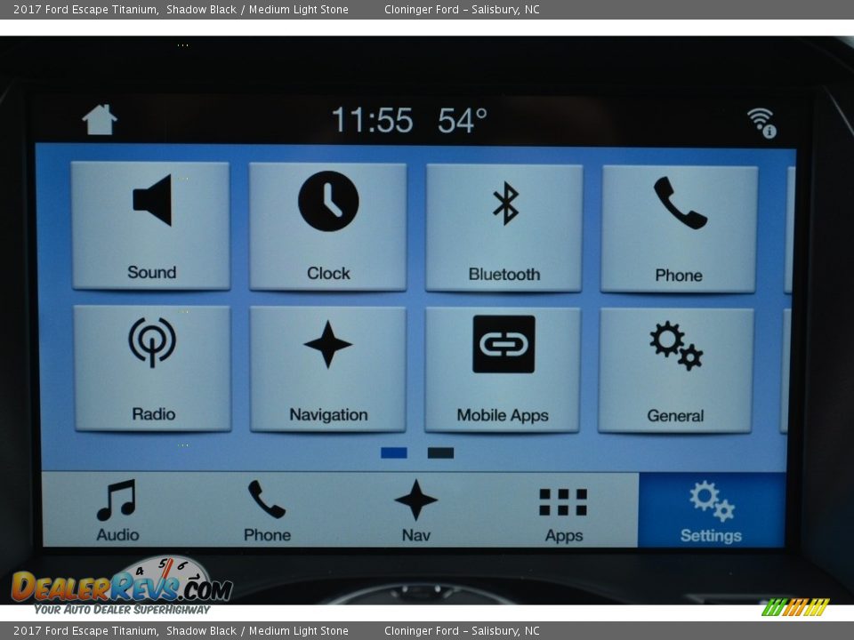 2017 Ford Escape Titanium Shadow Black / Medium Light Stone Photo #12