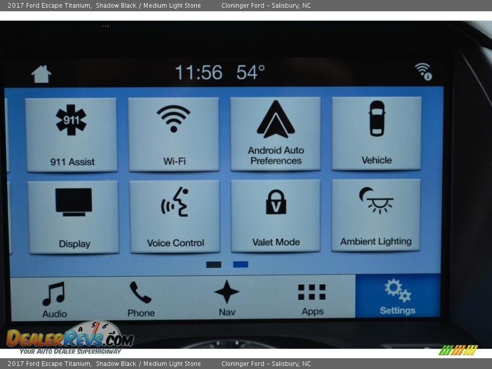 2017 Ford Escape Titanium Shadow Black / Medium Light Stone Photo #13