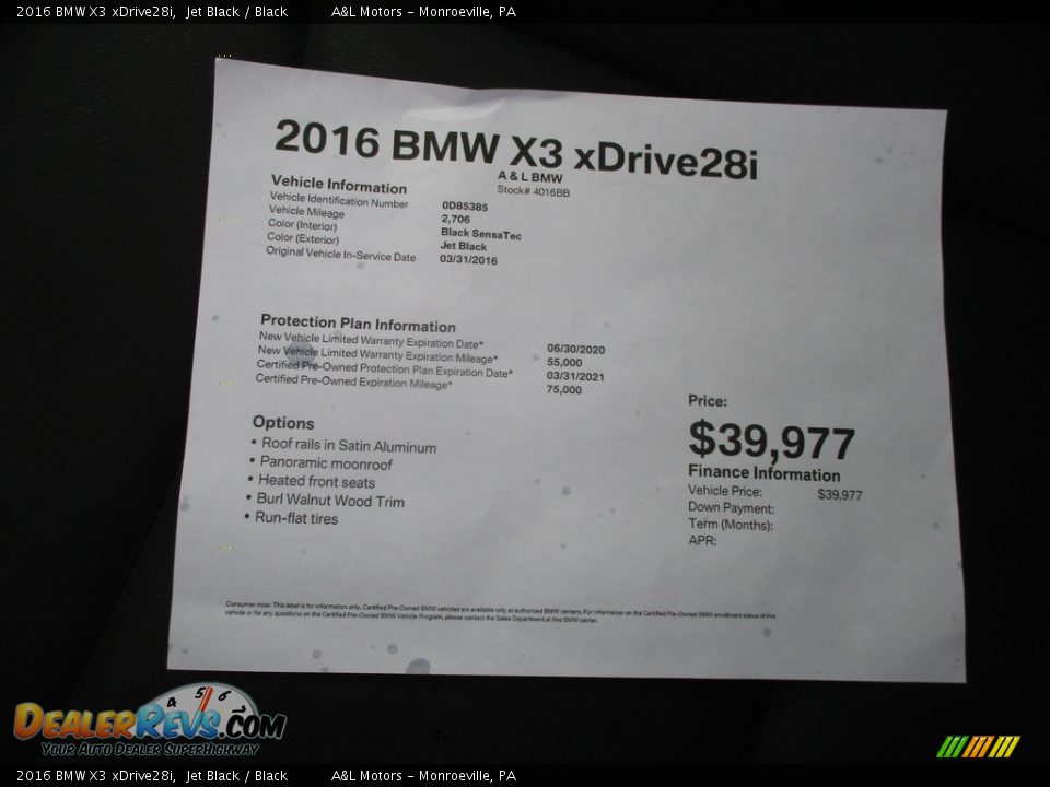 2016 BMW X3 xDrive28i Jet Black / Black Photo #12