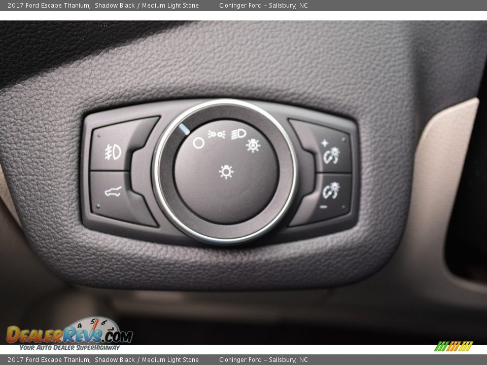 2017 Ford Escape Titanium Shadow Black / Medium Light Stone Photo #19