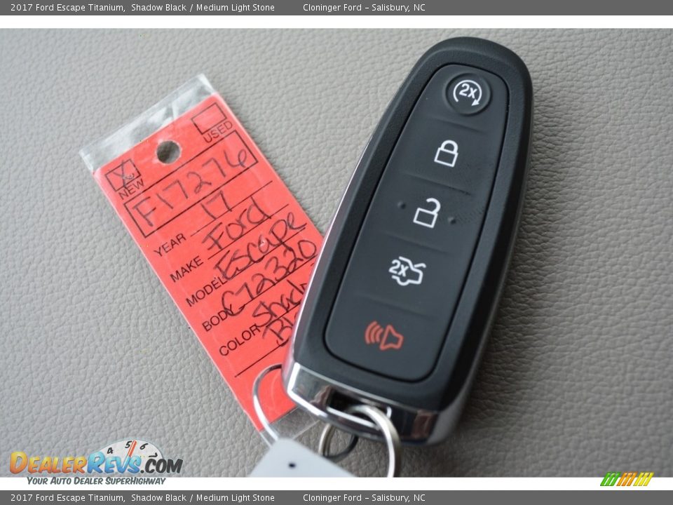 2017 Ford Escape Titanium Shadow Black / Medium Light Stone Photo #21