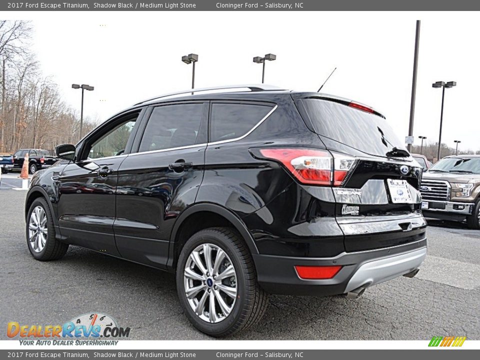 2017 Ford Escape Titanium Shadow Black / Medium Light Stone Photo #22