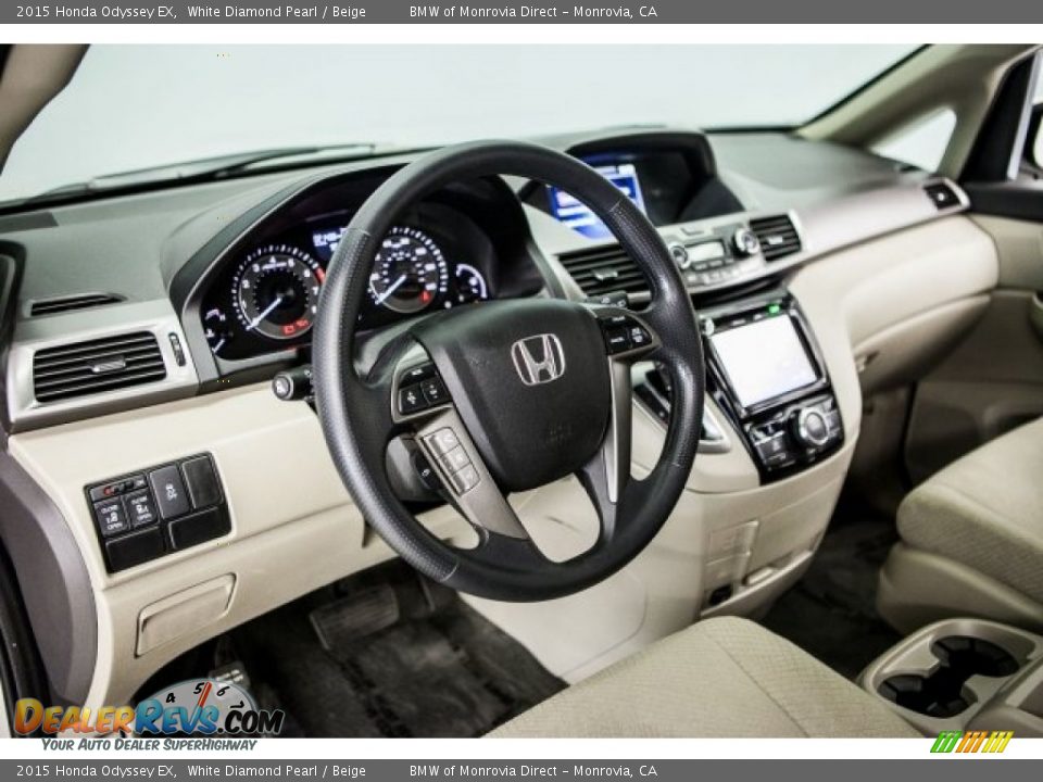 2015 Honda Odyssey EX White Diamond Pearl / Beige Photo #20