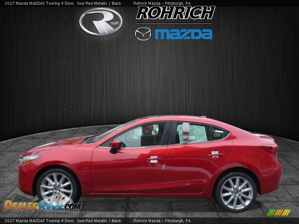 2017 Mazda MAZDA3 Touring 4 Door Soul Red Metallic / Black Photo #3