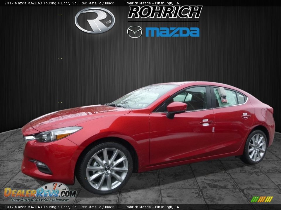 2017 Mazda MAZDA3 Touring 4 Door Soul Red Metallic / Black Photo #4