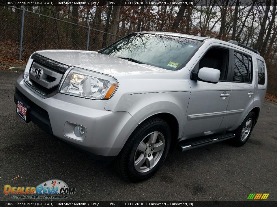 2009 Honda Pilot EX-L 4WD Billet Silver Metallic / Gray Photo #3