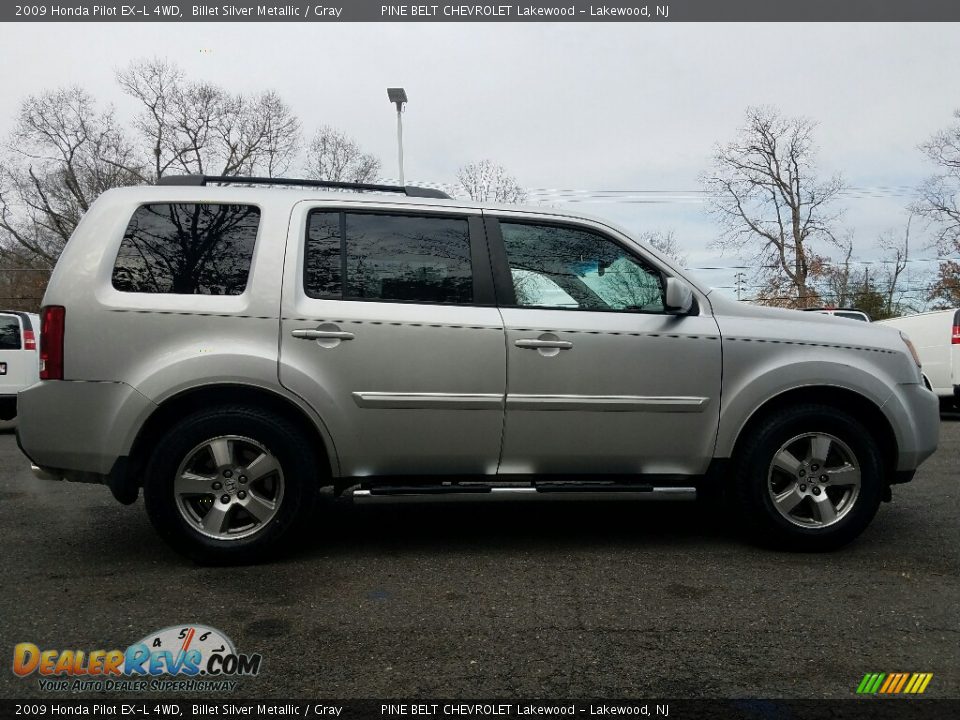 2009 Honda Pilot EX-L 4WD Billet Silver Metallic / Gray Photo #5