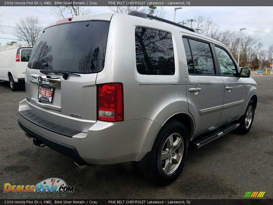 2009 Honda Pilot EX-L 4WD Billet Silver Metallic / Gray Photo #7