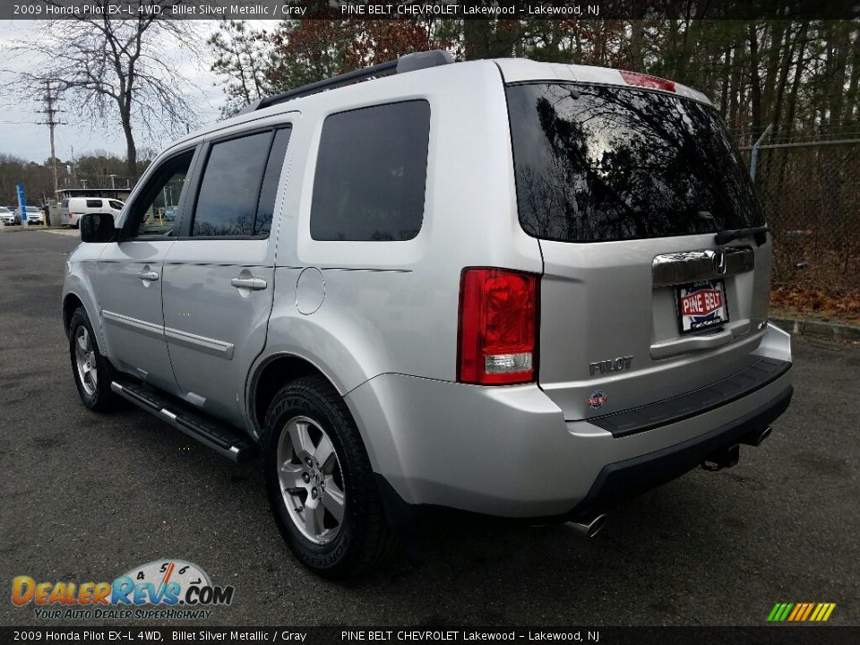 2009 Honda Pilot EX-L 4WD Billet Silver Metallic / Gray Photo #12