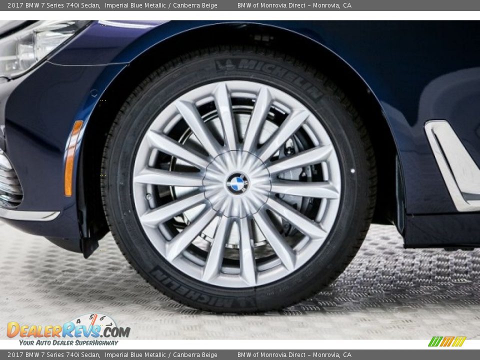 2017 BMW 7 Series 740i Sedan Imperial Blue Metallic / Canberra Beige Photo #9