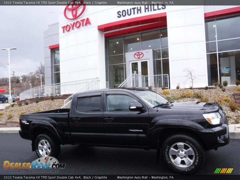 2013 Toyota Tacoma V6 TRD Sport Double Cab 4x4 Black / Graphite Photo #2