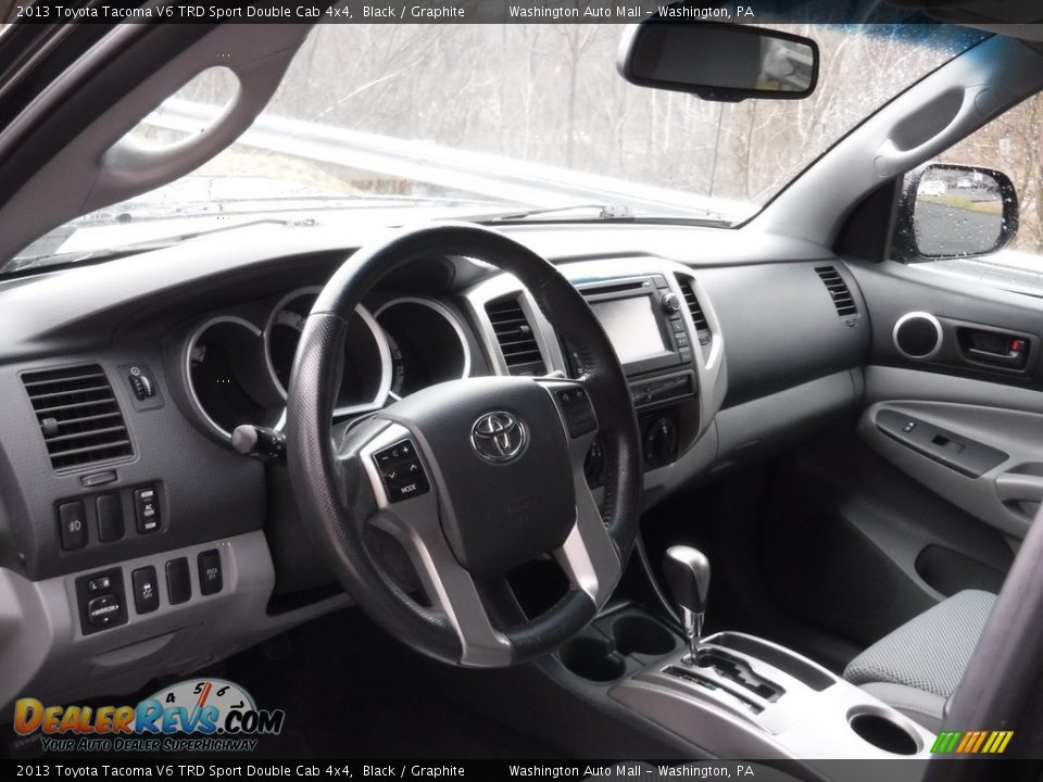 2013 Toyota Tacoma V6 TRD Sport Double Cab 4x4 Black / Graphite Photo #15