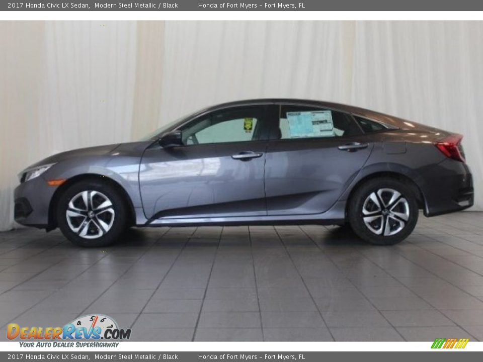 2017 Honda Civic LX Sedan Modern Steel Metallic / Black Photo #5