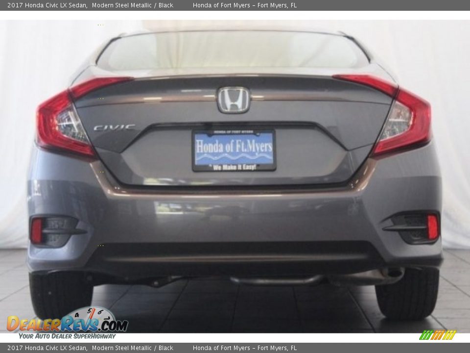 2017 Honda Civic LX Sedan Modern Steel Metallic / Black Photo #6