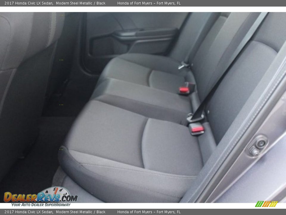 2017 Honda Civic LX Sedan Modern Steel Metallic / Black Photo #24