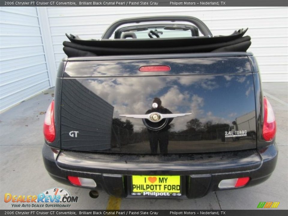 2006 Chrysler PT Cruiser GT Convertible Brilliant Black Crystal Pearl / Pastel Slate Gray Photo #8