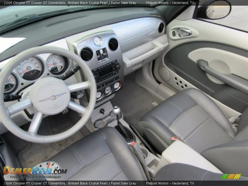 2006 Chrysler PT Cruiser GT Convertible Brilliant Black Crystal Pearl / Pastel Slate Gray Photo #16