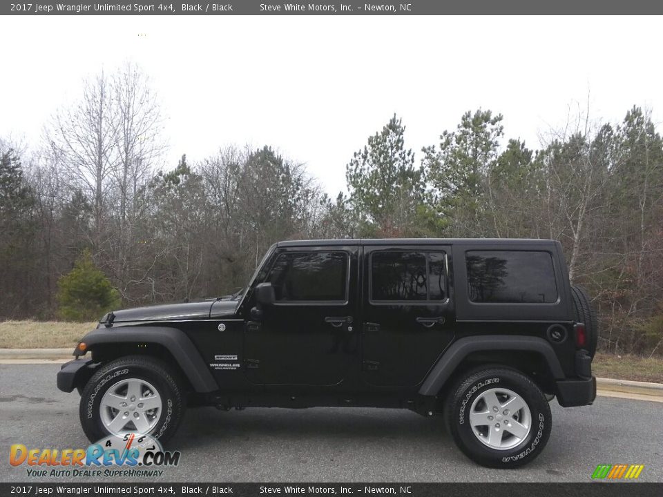 2017 Jeep Wrangler Unlimited Sport 4x4 Black / Black Photo #1