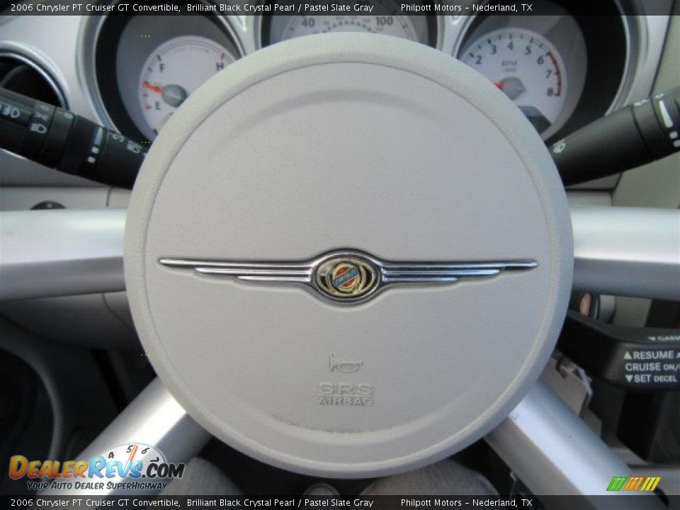2006 Chrysler PT Cruiser GT Convertible Brilliant Black Crystal Pearl / Pastel Slate Gray Photo #25