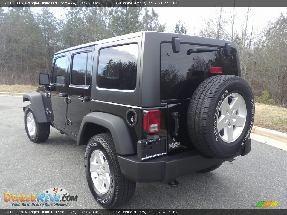 2017 Jeep Wrangler Unlimited Sport 4x4 Black / Black Photo #12