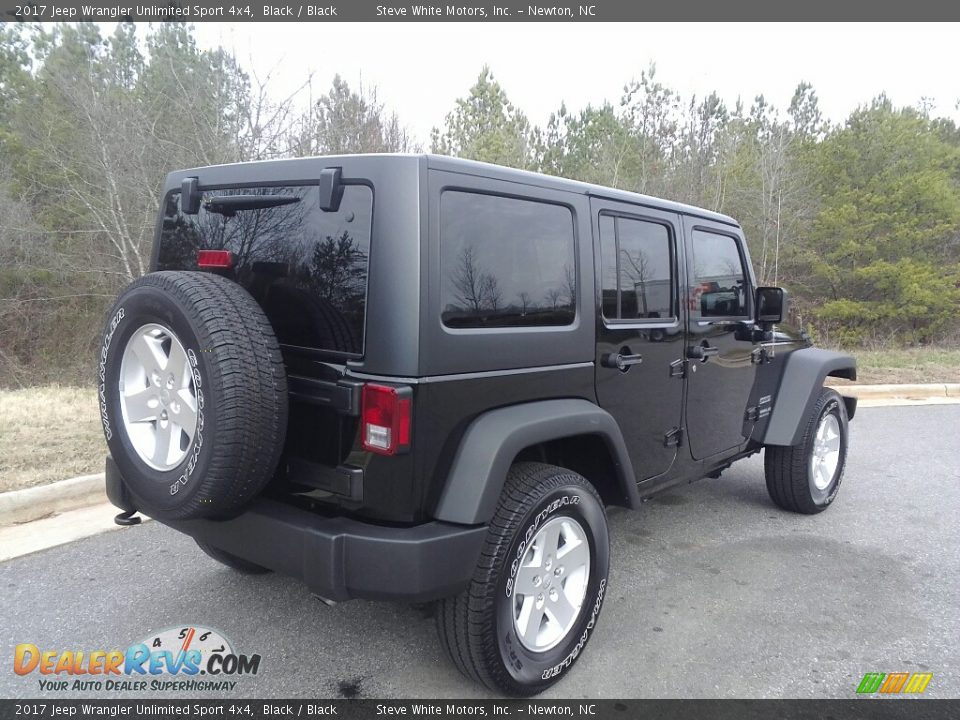2017 Jeep Wrangler Unlimited Sport 4x4 Black / Black Photo #19