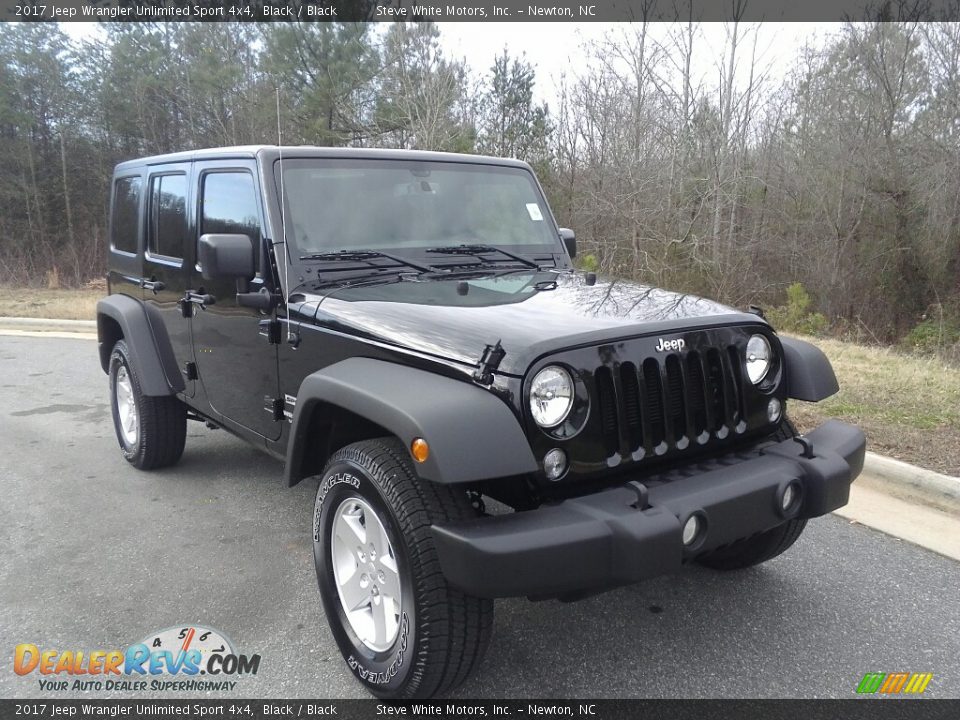 2017 Jeep Wrangler Unlimited Sport 4x4 Black / Black Photo #21