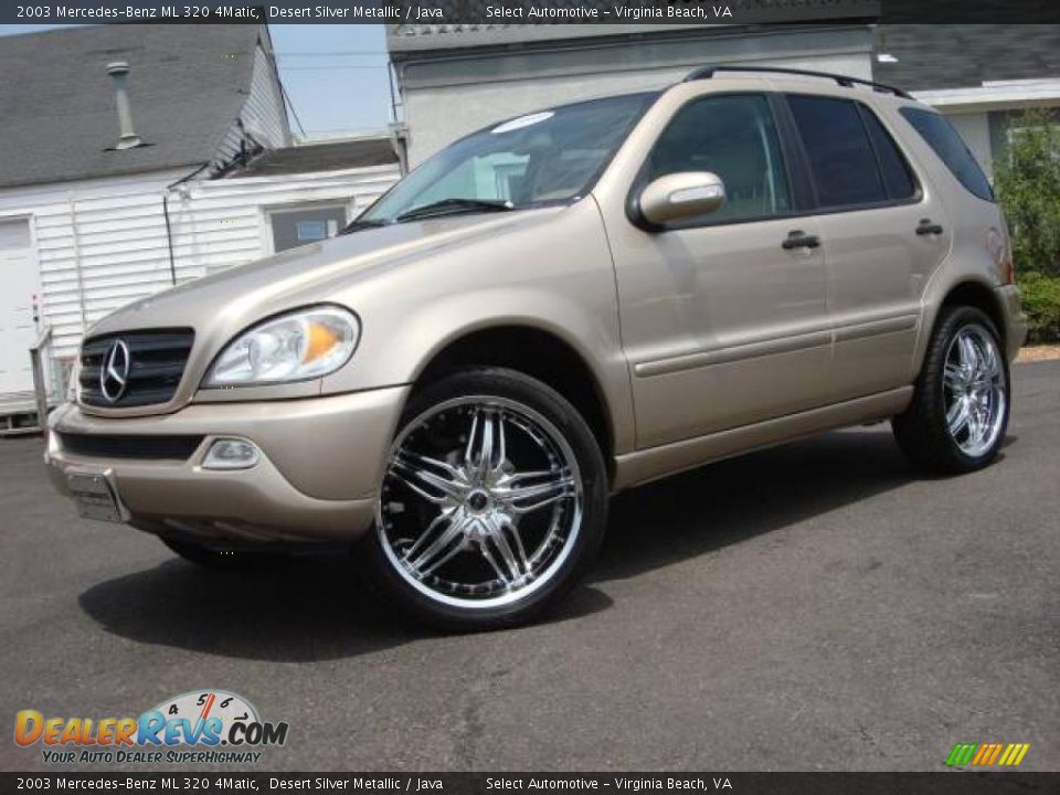 2003 Mercedes-Benz ML 320 4Matic Desert Silver Metallic / Java Photo #2