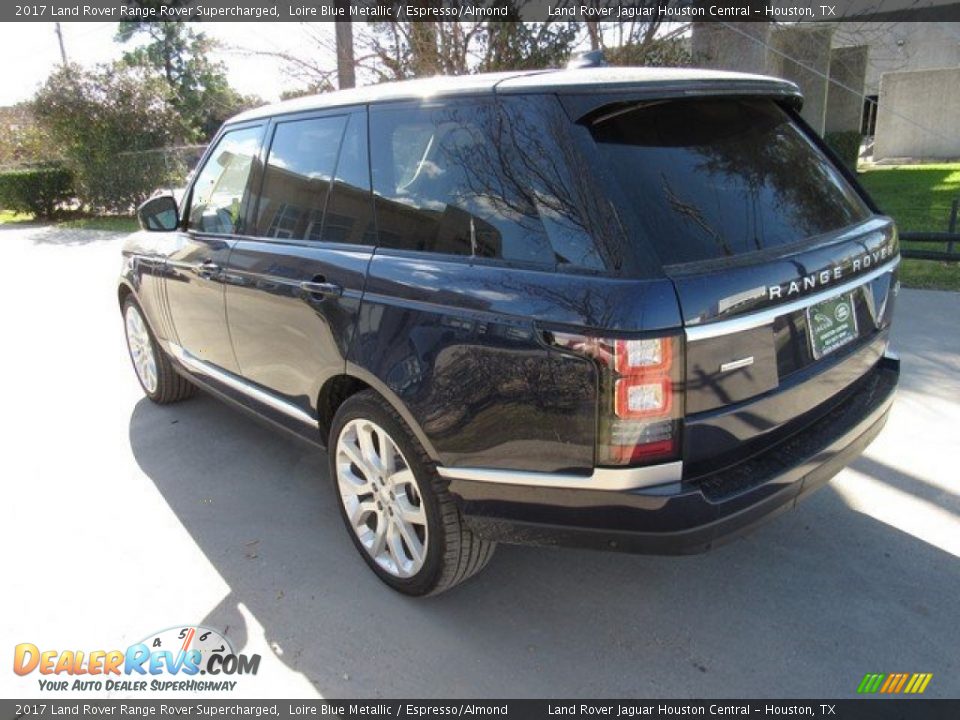 2017 Land Rover Range Rover Supercharged Loire Blue Metallic / Espresso/Almond Photo #9