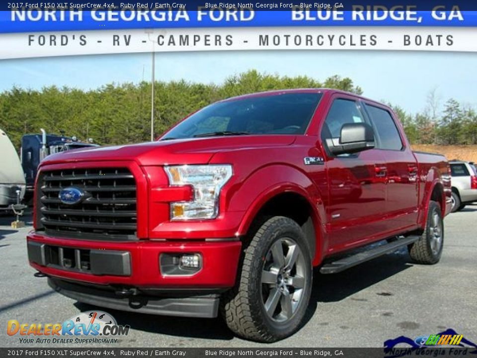 2017 Ford F150 XLT SuperCrew 4x4 Ruby Red / Earth Gray Photo #1