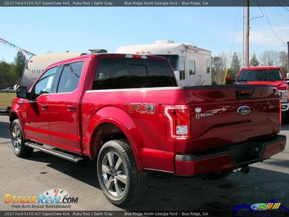 2017 Ford F150 XLT SuperCrew 4x4 Ruby Red / Earth Gray Photo #3