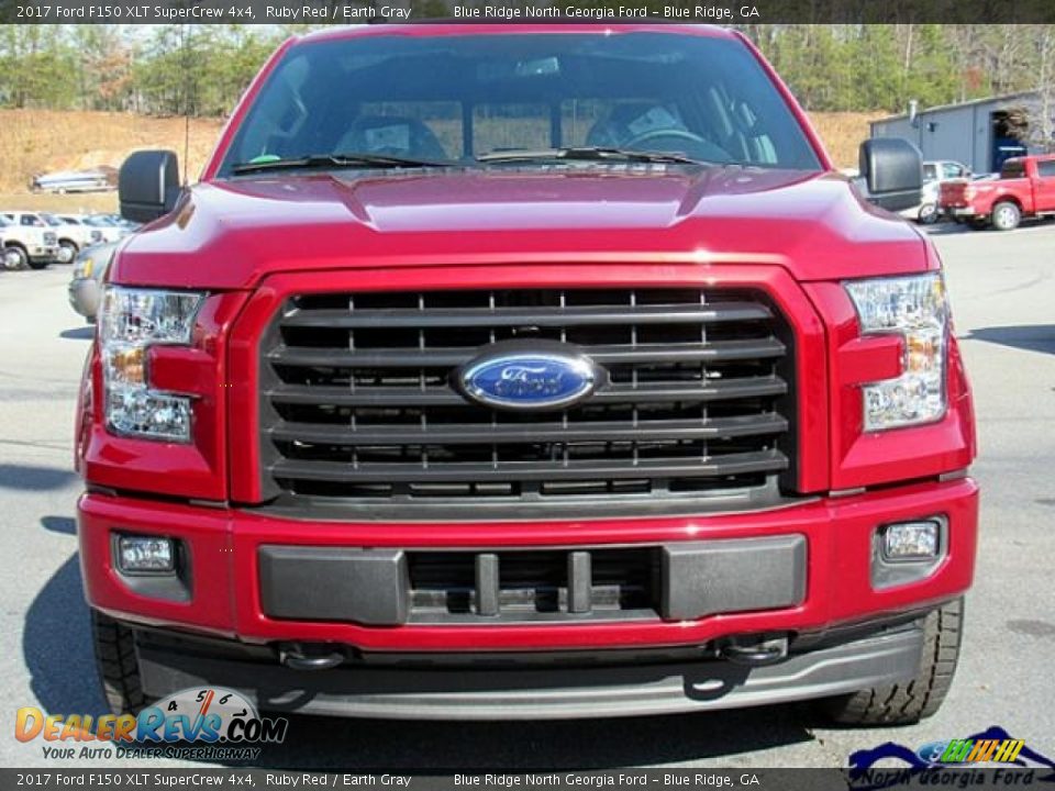2017 Ford F150 XLT SuperCrew 4x4 Ruby Red / Earth Gray Photo #4