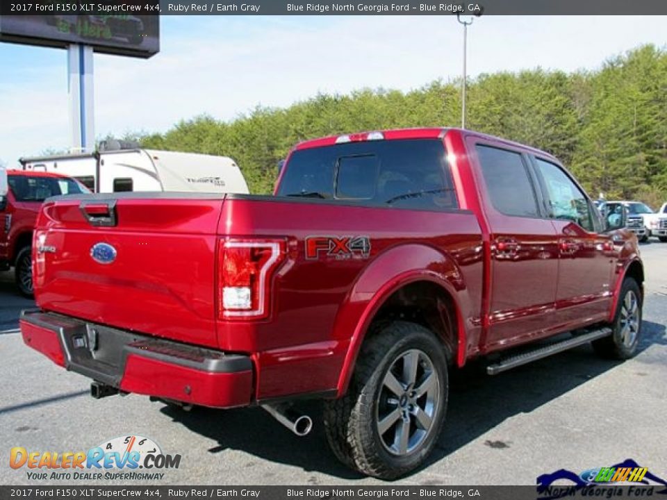 2017 Ford F150 XLT SuperCrew 4x4 Ruby Red / Earth Gray Photo #5