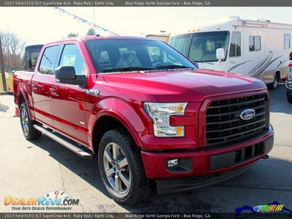 2017 Ford F150 XLT SuperCrew 4x4 Ruby Red / Earth Gray Photo #7