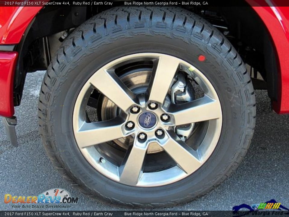 2017 Ford F150 XLT SuperCrew 4x4 Ruby Red / Earth Gray Photo #9