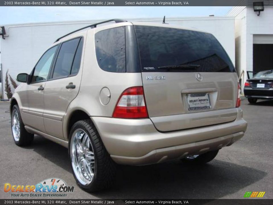 2003 Mercedes-Benz ML 320 4Matic Desert Silver Metallic / Java Photo #4