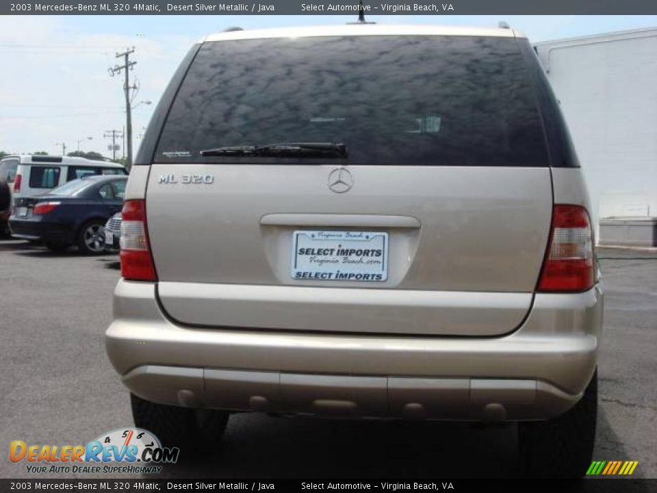 2003 Mercedes-Benz ML 320 4Matic Desert Silver Metallic / Java Photo #5