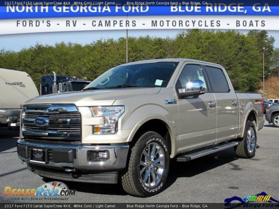 2017 Ford F150 Lariat SuperCrew 4X4 White Gold / Light Camel Photo #1