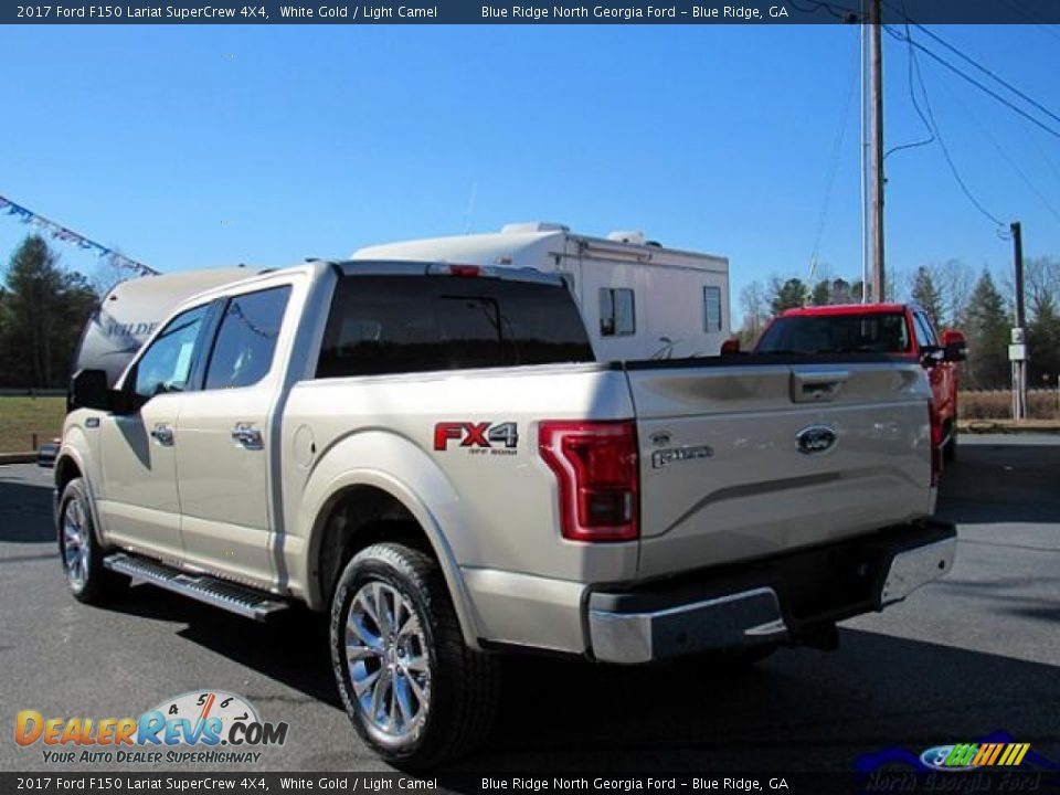 2017 Ford F150 Lariat SuperCrew 4X4 White Gold / Light Camel Photo #3