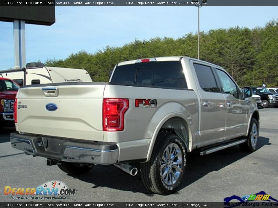 2017 Ford F150 Lariat SuperCrew 4X4 White Gold / Light Camel Photo #6