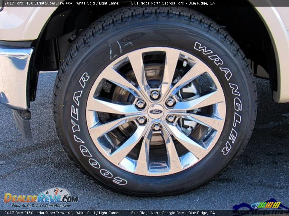 2017 Ford F150 Lariat SuperCrew 4X4 White Gold / Light Camel Photo #9